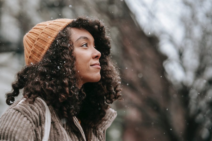 Hat with jacquard